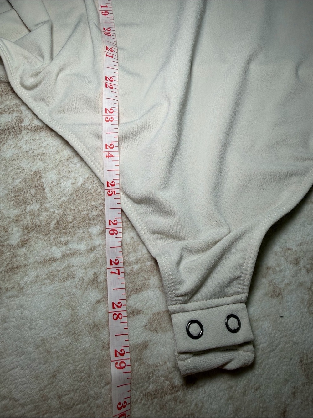Express Cream Short Sleeve Crewneck Bodysuit Women’s XL - Picture 7 of 7